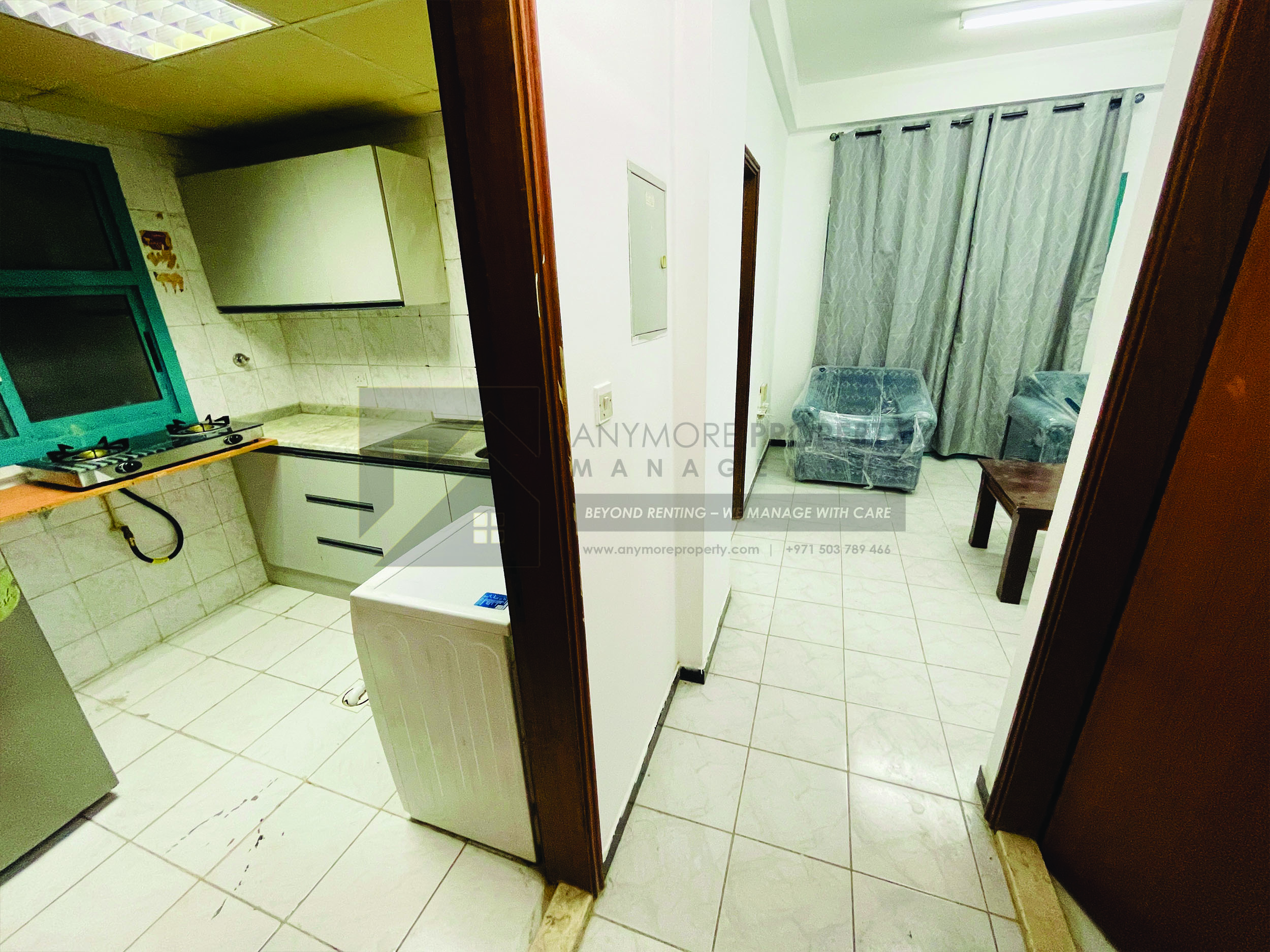 Furnished 1BHK with Balcony in Bu Tina property view 5